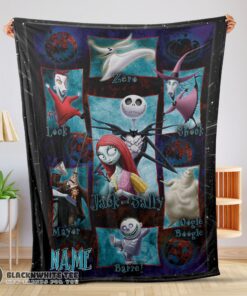 Official Premium The Nightmare Before Christmas Jack Skellington Family Halloween Customized Blanket