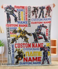 Official Premium Transformers Optimus Prime & Bumblebee Blanket Fleece Customized Blanket