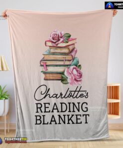 Official Pretty Vintage Book Reading Blanket Fleece Customized Blanket