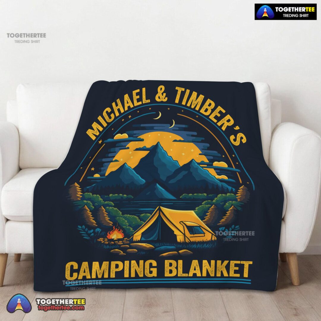 Official Pretty Vintage Camping Blanket Fleece Customized Blanket