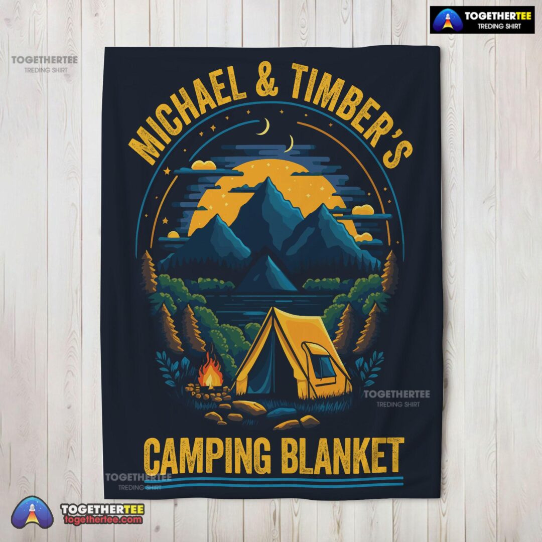 Official Pretty Vintage Camping Blanket Fleece Customized Blanket
