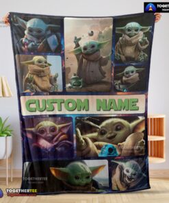 Official Star Wars Baby Yoda Collage Blanket Fleece Customized Blanket