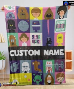 Official Star Wars Characters Cartoon Cute Customized Blanket
