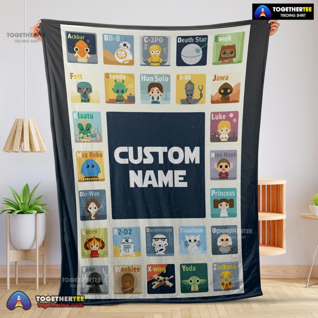 Official Star Wars Chibi Character Blanket Fleece Customized Blanket