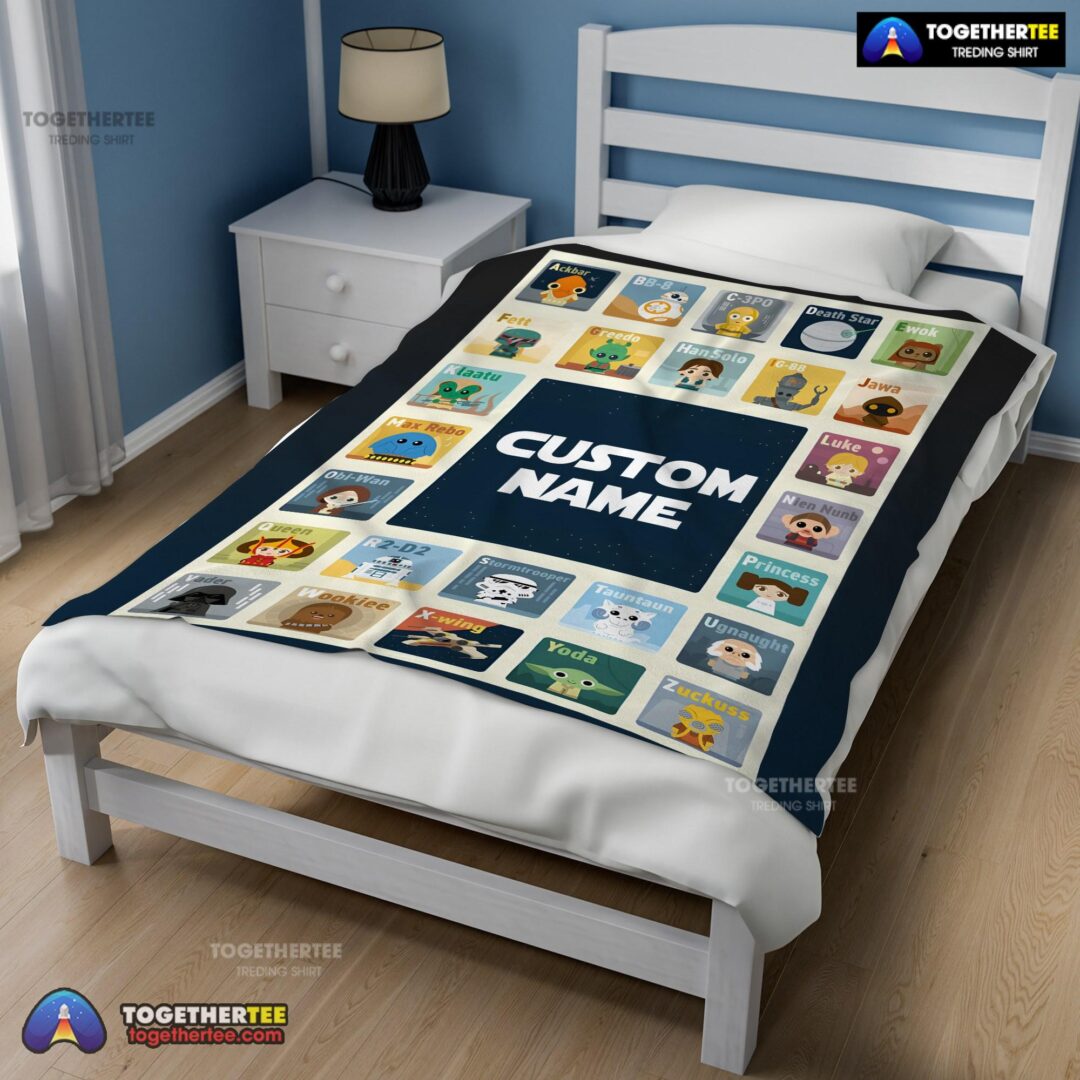 Official Star Wars Chibi Character Blanket Fleece Customized Blanket
