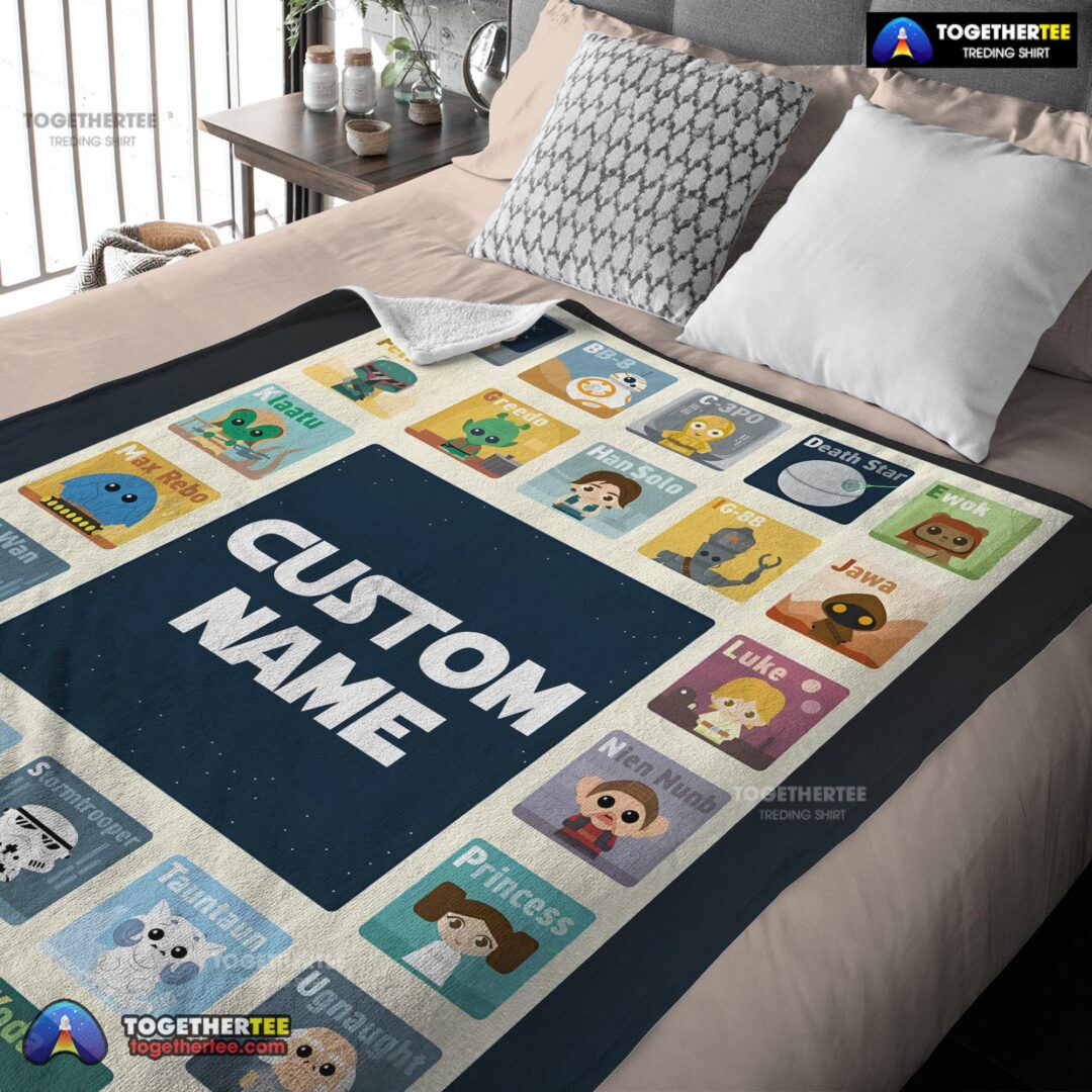 Official Star Wars Chibi Character Blanket Fleece Customized Blanket