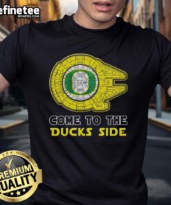 Official Star Wars Come To The Oregon Ducks Side T-Shirt featuring iconic graphics and vibrant colors for fans.