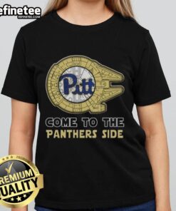 Official Star Wars Come to the Pittsburgh Panthers Side Ladies Tee featuring a stylish design for fans.