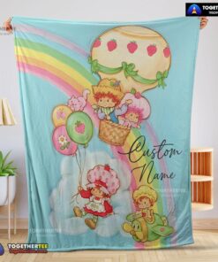 Official Strawberry Shortcake Cartoon With Friends Blanket Customize Blanket