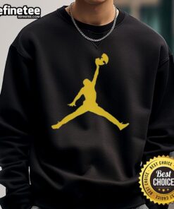 Alt Text: Official Golden Wutang Clan Forever Jumpman logo parody sweatshirt featuring bold graphics and stylish design.