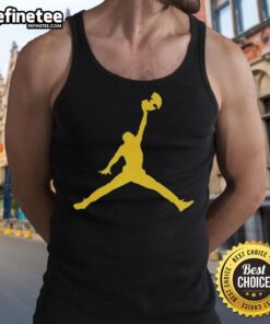 Official Golden Wu-Tang Clan Forever Jumpman logo parody tank top featuring iconic design and vibrant colors.
