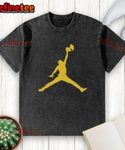 Alt Text: Official The Golden Wu-Tang Clan Forever Jumpman Logo Parody Washed T-Shirt featuring unique graphic design.