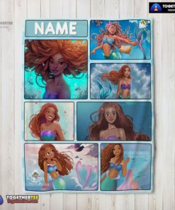 Official The Little Mermaid Ariel Blanket Fleece Customized Blanket