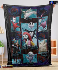 Official The Nightmare Before Christmas Jack Skellington Family Halloween Customized Blanket