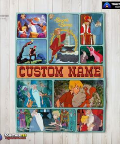 Official The Sword In The Stone Magical Journey Collage Blanket Fleece Customized Blanket