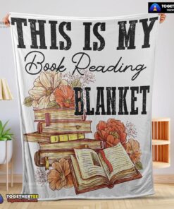 Official This Is My Book Reading Blanket Fleece Customized Blanket
