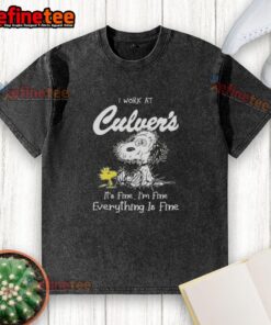 Official Tired Snoopy and Woodstock graphic on a washed t-shirt, perfect for Culver's fans who appreciate humor.