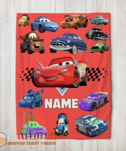 Official Top Pixar Cartoon Cars Character Blanket Fleece Customized Blanket