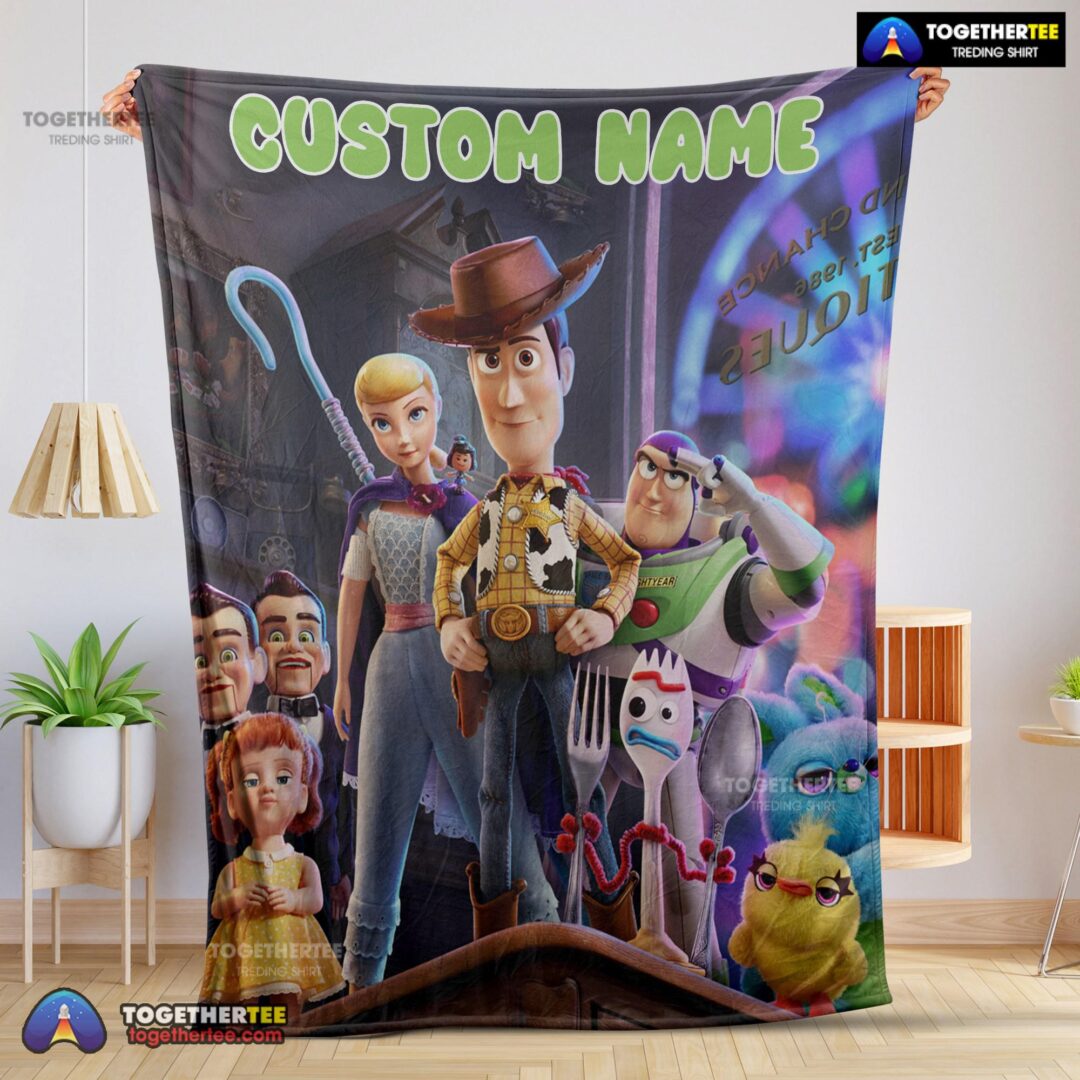 Official Toy Story 4 Poster Blanket Fleece Customized Blanket