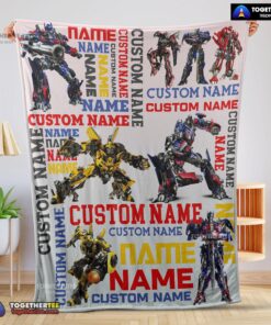 Official Transformers Optimus Prime & Bumblebee Blanket Fleece Customized Blanket