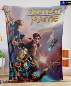 Official Treasure Planet Movie Poster Blanket Fleece Customized Blanket