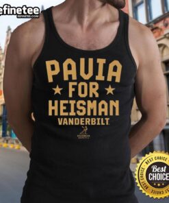 Diego Pavia for Heisman tank top featuring the official Vanderbilt Commodores football logo in bold design.