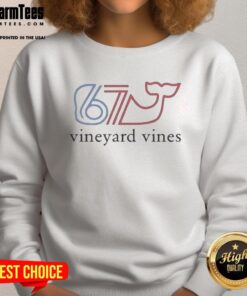 Official Vineyard Vines 67 Logo Sweatshirt in navy blue with iconic logo, perfect for casual wear.