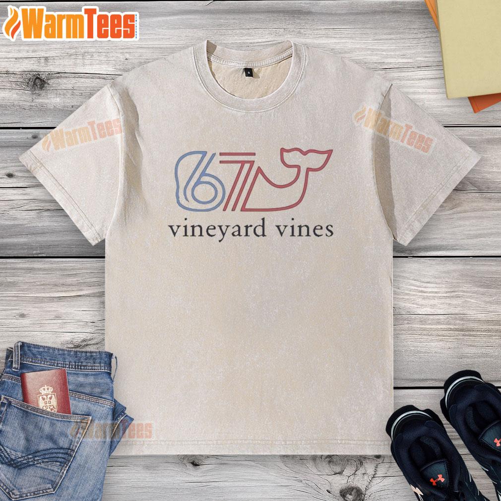 official-vineyard-vines-67-logo-washed-t-shirt Alt Text: Official Vineyard Vines 67 Logo Washed T-Shirt in soft cotton, featuring a vibrant logo design for casual style.
