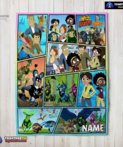 Official Wild Kratts Creature Adventures Collage Blanket Fleece Customized Blanket