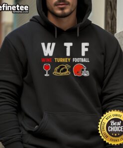 Official Wine Turkey Cleveland Browns Football Thanksgiving Hoodie for festive game day style and team spirit.