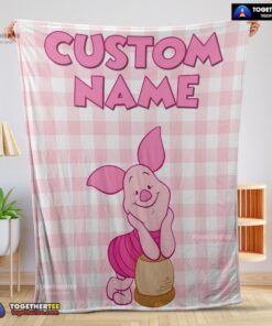 Official Winnie The Pooh Piglet Blanket Fleece Customized Blanket