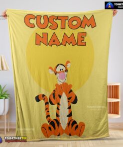 Official Winnie The Pooh Tigger Blanket Fleece Customized Blanket