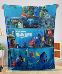 Original Disney Pixar Cartoon Finding Nemo With Dory Velveteen Cute Blanket Fleece Customized Blanket