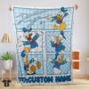 Original Disney Donald Duck With Signature And Friends Donald Duck Moods Blanket Customize Blanket