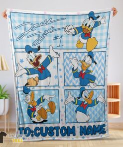 Original Disney Donald Duck With Signature And Friends Donald Duck Moods Blanket Customize Blanket