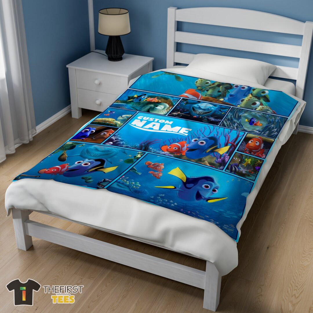 origin2-1-1 Original Disney Pixar Cartoon Finding Nemo With Dory Velveteen Cute Blanket Fleece Customized Blanket - Image 3