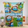 Original Cartoon Leo The Truck With Friends Blanket Fleece Throw Customized Blanket