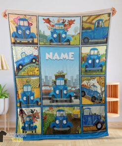 Original Cartoon Little Blue Truck Cute Blanket Fleece Customized Blanket