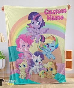 Original Cartoon My Little Pony Pony Life Friends Blanket Fleece Customized Blanket