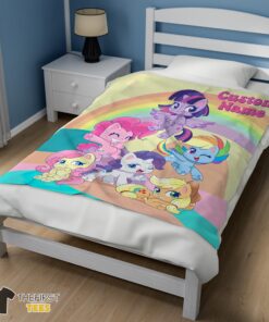 Original Cartoon My Little Pony Pony Life Friends Blanket Fleece Customized Blanket - Image 3