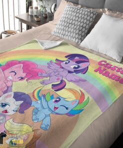 Original Cartoon My Little Pony Pony Life Friends Blanket Fleece Customized Blanket - Image 4