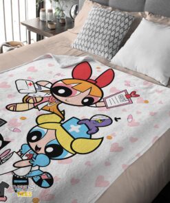 Original Cartoon Network The Powerpuff Girls Nurse Blanket Fleece Customized Blanket - Image 4