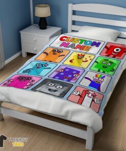 Original Cartoon Numberblocks Characters Blanket Fleece Customized Blanket - Image 3
