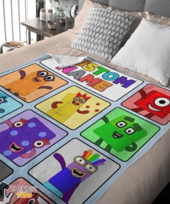 Original Cartoon Numberblocks Characters Blanket Fleece Customized Blanket - Image 4