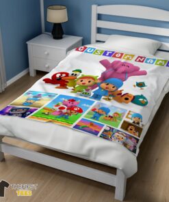 Original Cartoon Pocoyo Lovely Birthday Party Cute Blanket Fleece Customized Blanket - Image 3