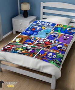 Original Cartoon Rainbow Friends Roblox Blanket Fleece Customized Blanket - Image 3