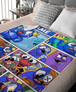 Original Cartoon Rainbow Friends Roblox Blanket Fleece Customized Blanket - Image 4