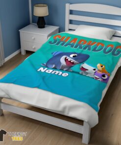 Original Cartoon Sharkdog Fintastic Halloween Blanket Fleece Customized Blanket - Image 3