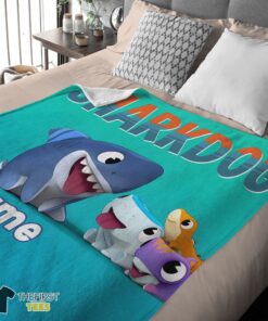 Original Cartoon Sharkdog Fintastic Halloween Blanket Fleece Customized Blanket - Image 4