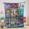 Original Cartoon Sharkdog With Family Blanket Fleece Customized Blanket
